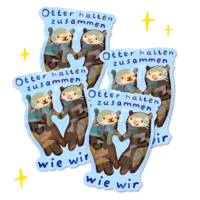 Image 1 of Otter Sticker (Glitzer)