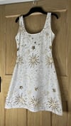 Champagne Sequin star & Moon embellished dress