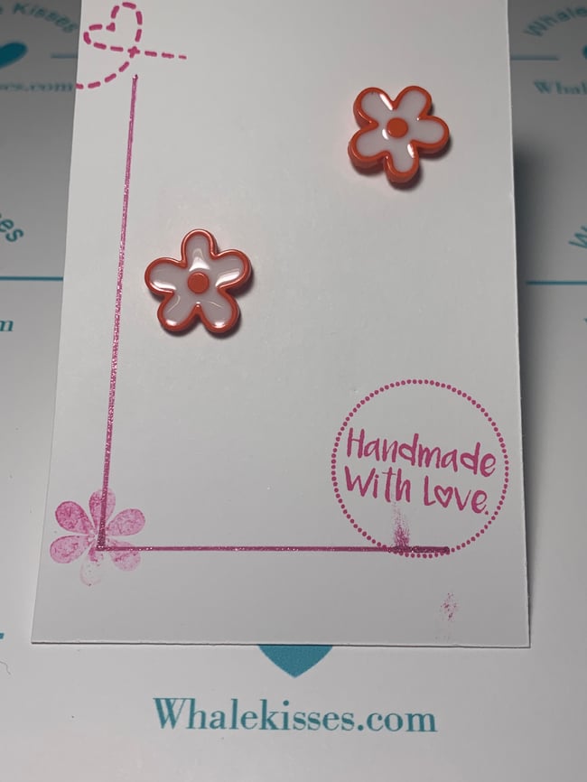 Cartoonish flower earrings