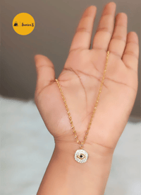 Image 4 of EvilEye (Hand) Pendant Set in Disco Chain