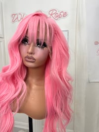 Image 10 of Flamingo pink bangs (ready to ship) 