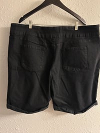 Image 6 of New 3X  (24W/26W) Terra & Sky Black Denim Shorts #643*1.5