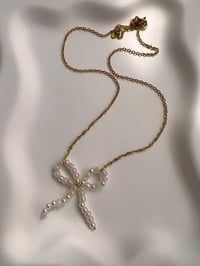 Image 4 of PEARL BOW NECKLACE 