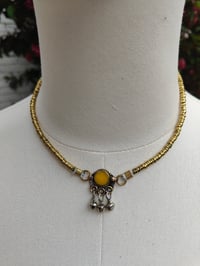 Image 1 of Festie Choker Stone bells- Yellow stone