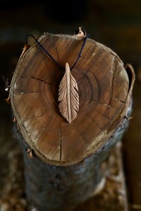 Image 2 of    Feather Pendant Necklace 