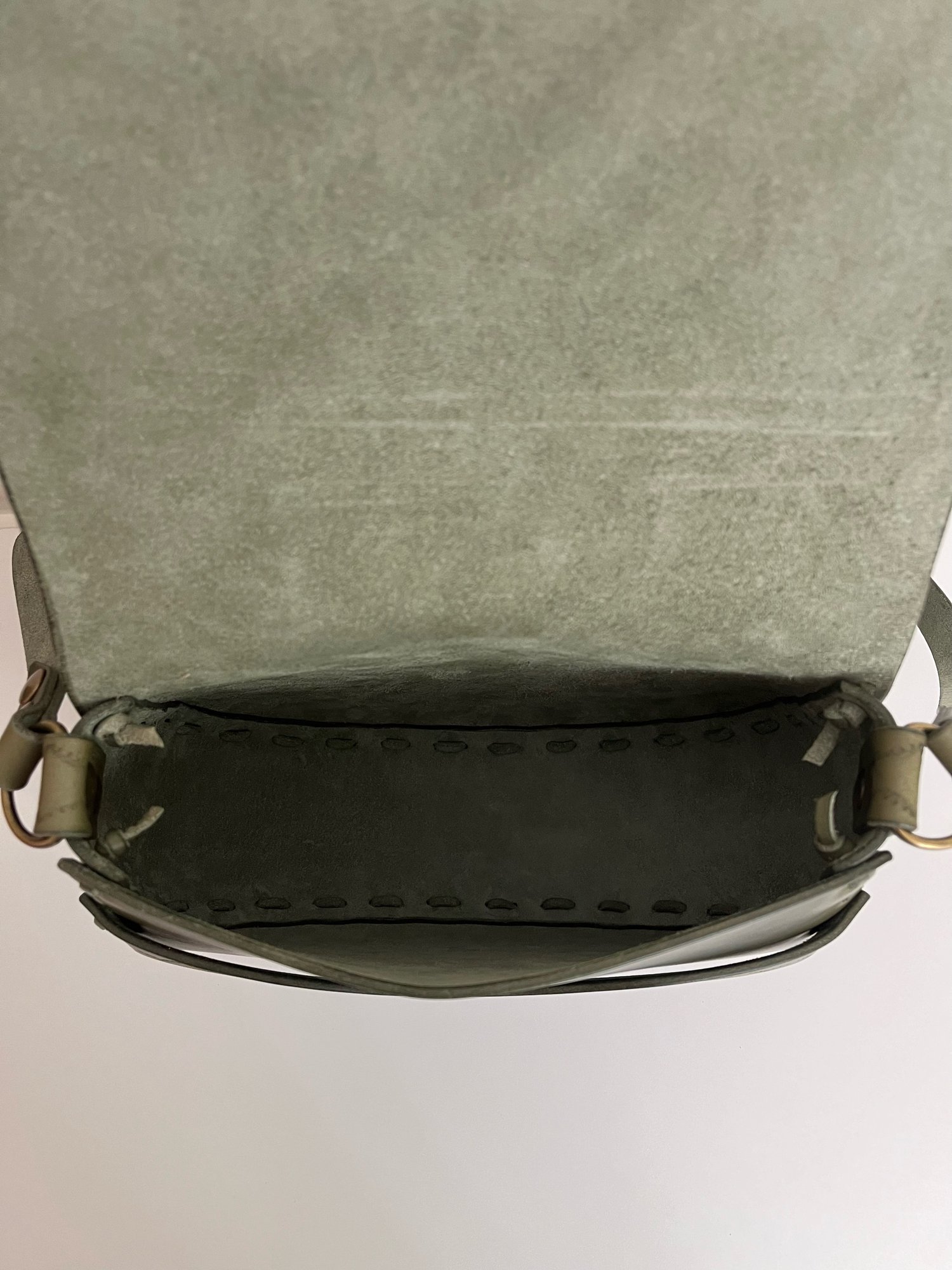 Image of Olive Crossbody Saddle Bag