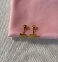 Image 2 of 18k Gold Plated HK Earrings