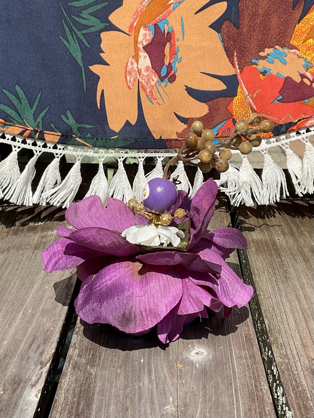 Image of Faux Flower Fae - Royal Skull