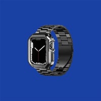 Image 1 of Apple Watch Stainless Steel Band w/Industrial Style Face Cover