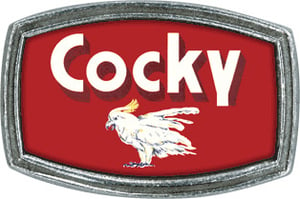 Image of Cocky Belt Buckle as seen on the hit Fox show "Bones"