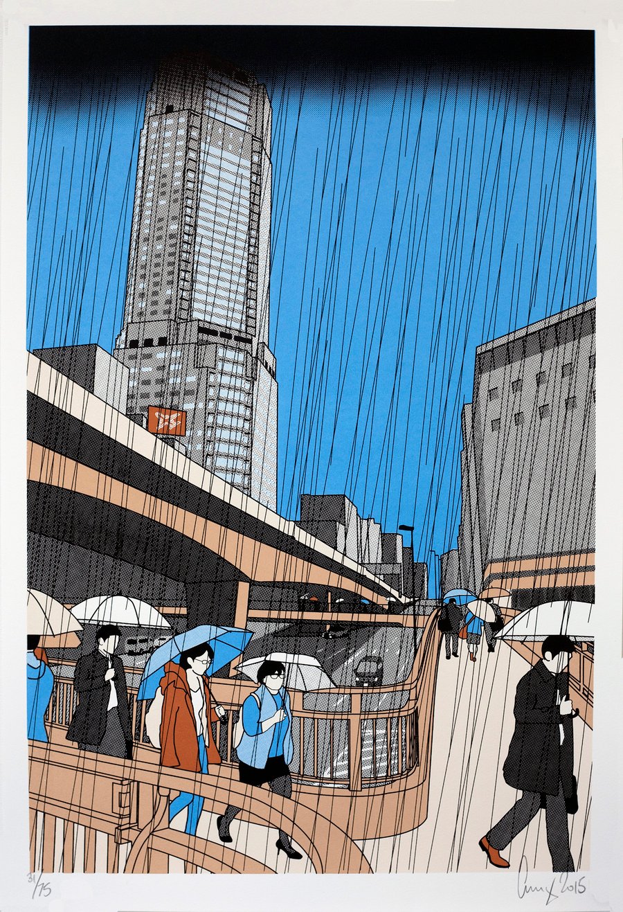 Image of Shibuya in the rain