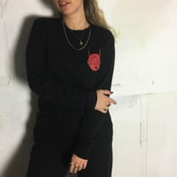 Image 2 of Devil Head Long Sleeve Black - Unisex T - By Polly Nor