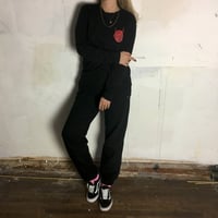 Image 3 of Devil Head Long Sleeve Black - Unisex T - By Polly Nor