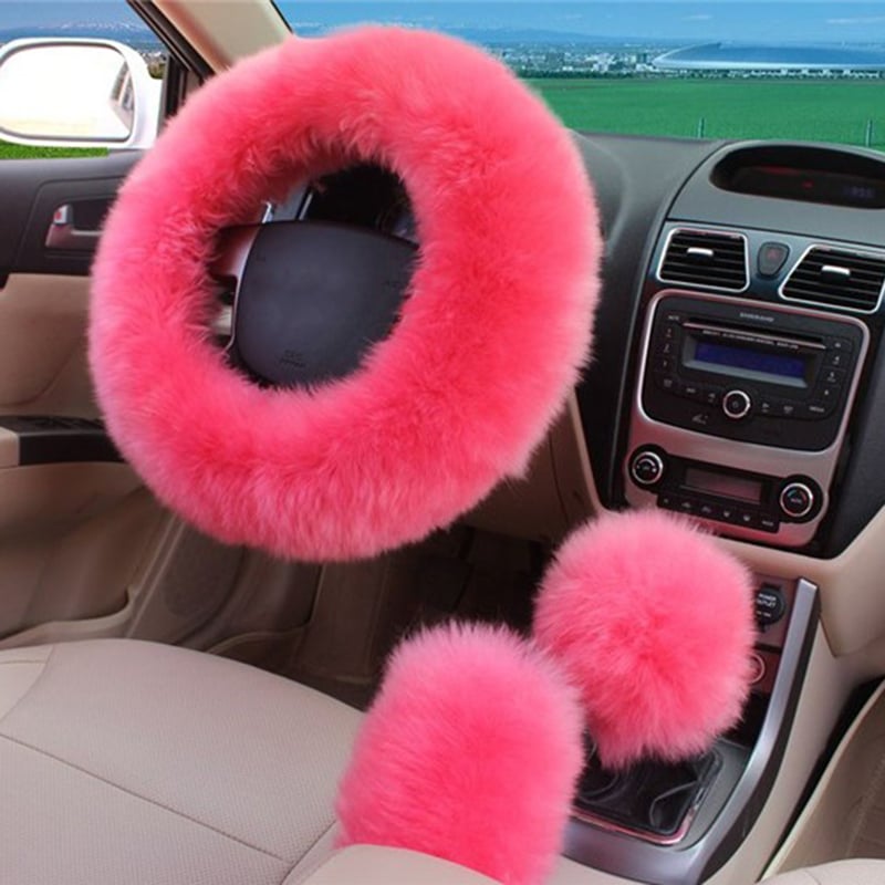 Image of Fur Steering Wheel