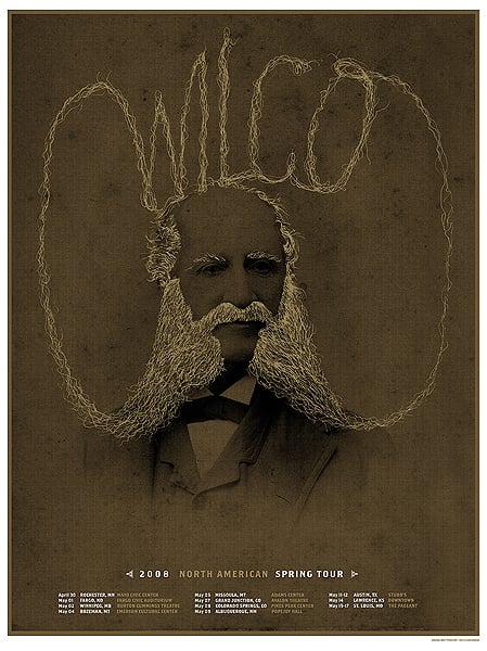 Wilco, North American Spring tour poster 2008