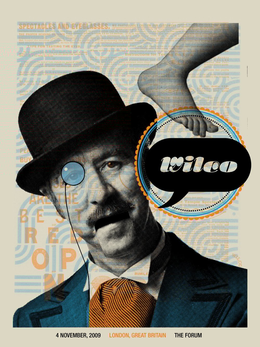 Wilco London, UK gig poster