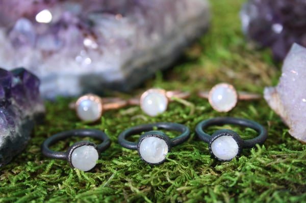 Image of Moonstone Stacking Rings