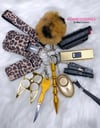 Metallic Gold Cheetah Print Self Defense Keychain 