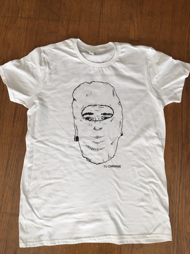 Image of TV CARNAGE BALACLAVA TEE. CURRENTLY SOLD OUT