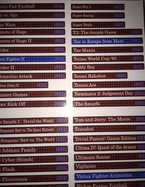 Image of Sega Master System 338 End Labels