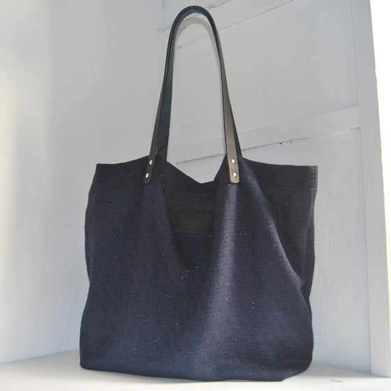 Image of Maxi tote bag "navy"