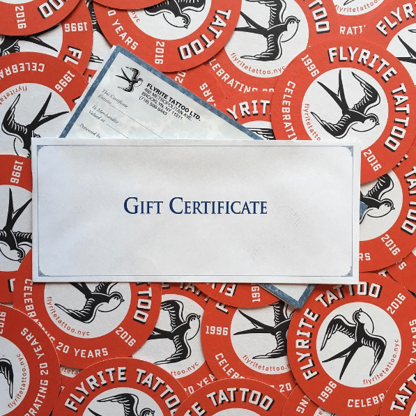 Image of Flyrite Tattoo Gift Certificate