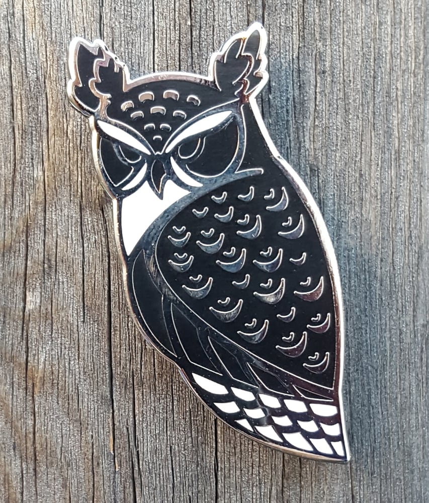 Image of Horned Owl Lapel Pin