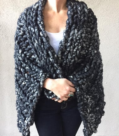 Image of Charcoal Wrap or Throw