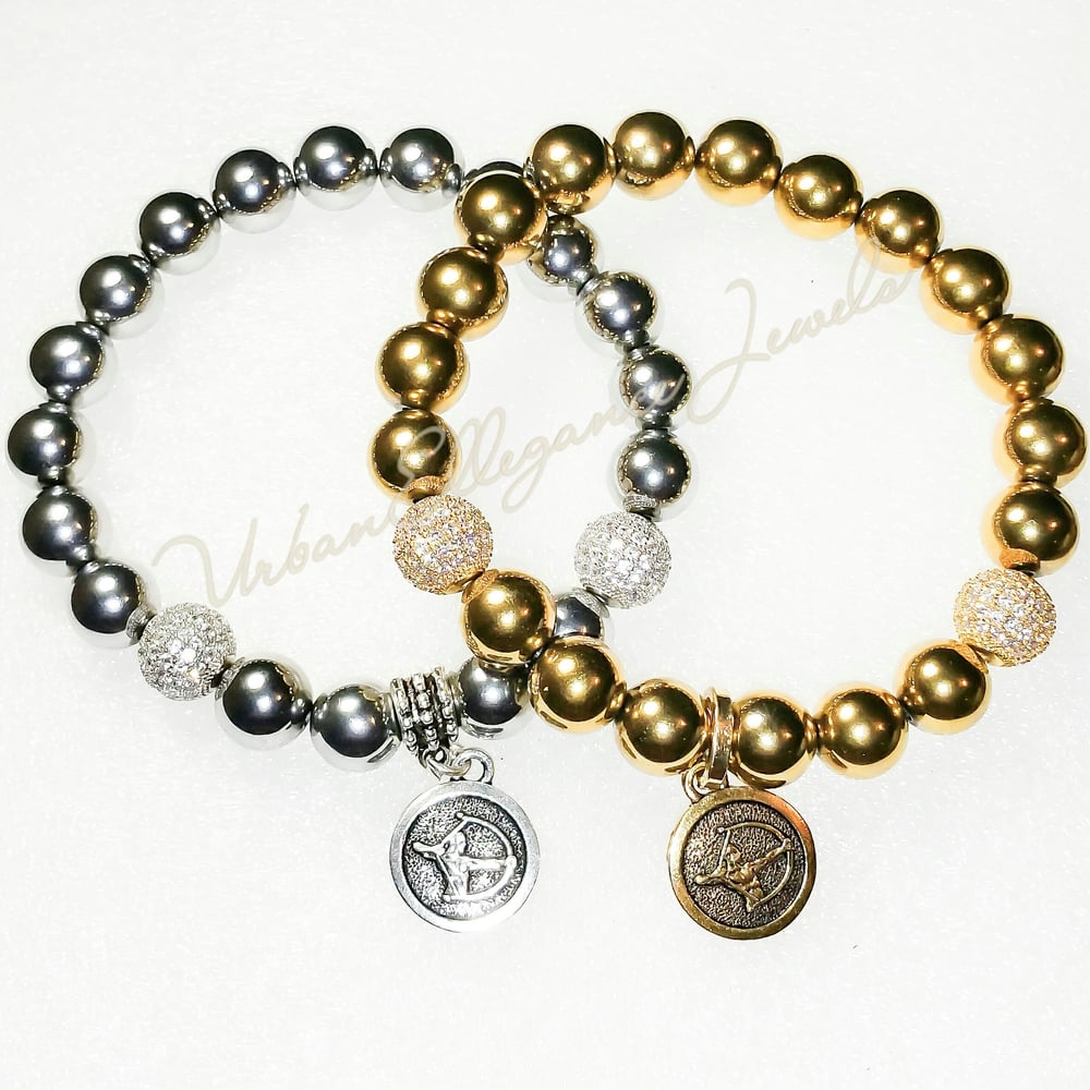 Image of New! UrbanEllegance Gold or Silver Zodiac Bracelet