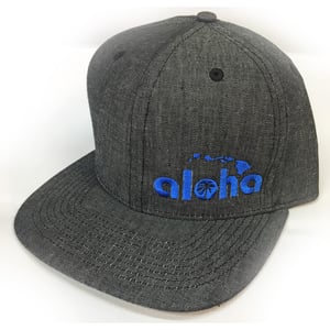 Image of Aloha Black Denim Snapback Hat