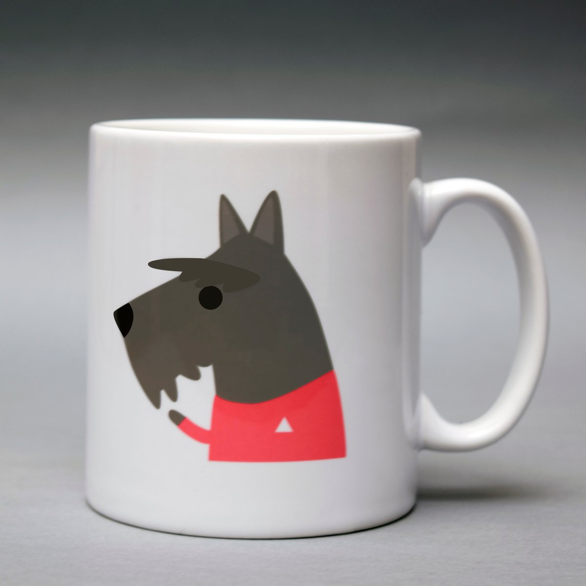 Scottie dog mug top