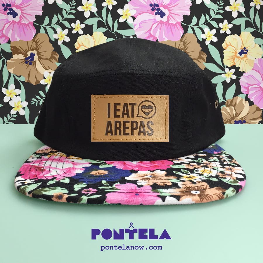 Image of I Eat Arepas Leather Brim Forest