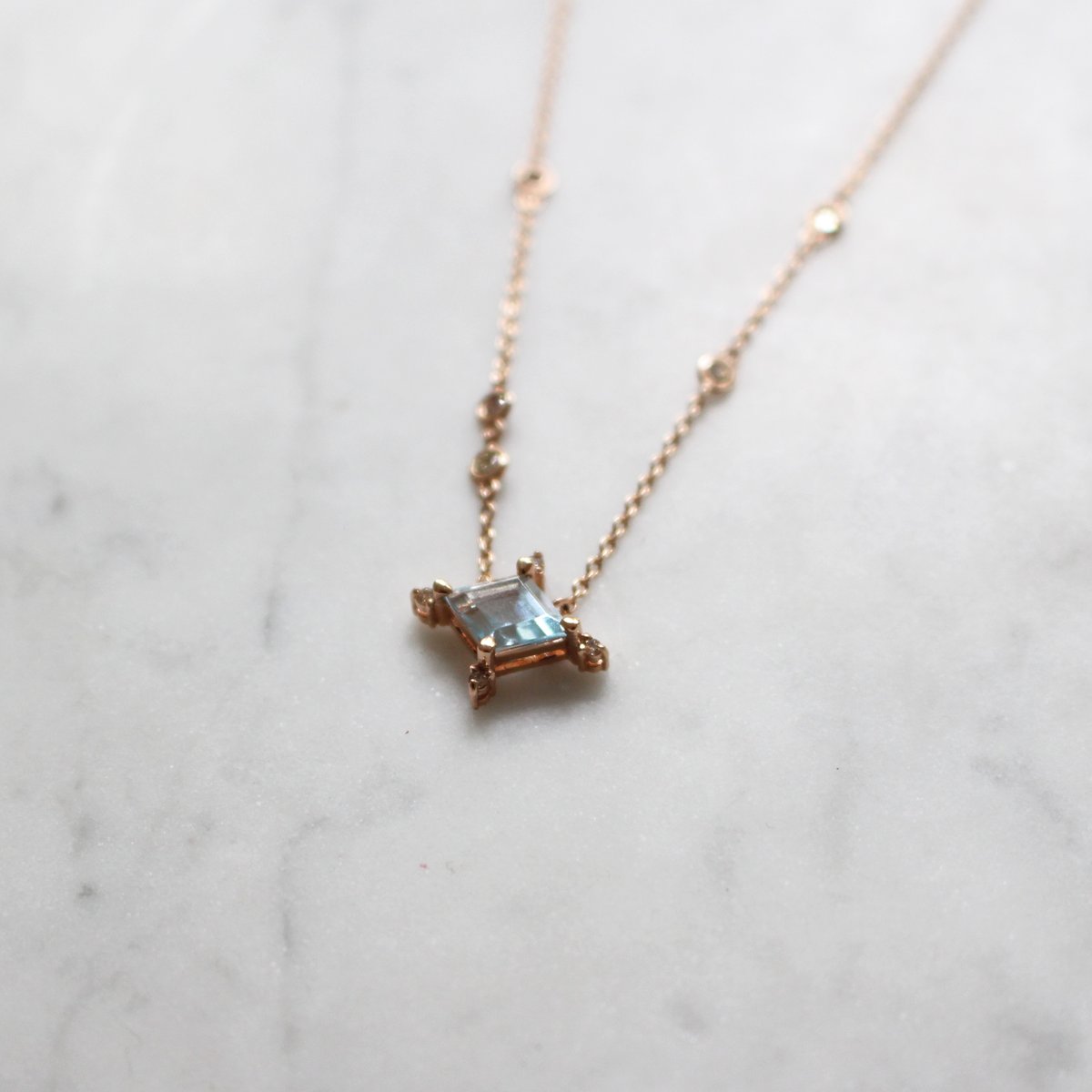 Image of Winter Forest Blue Topaz Necklace