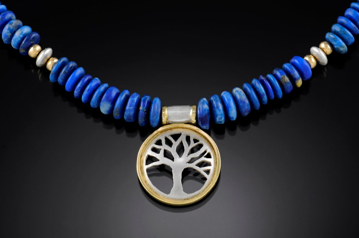 Image of Tree on Lapis Necklace