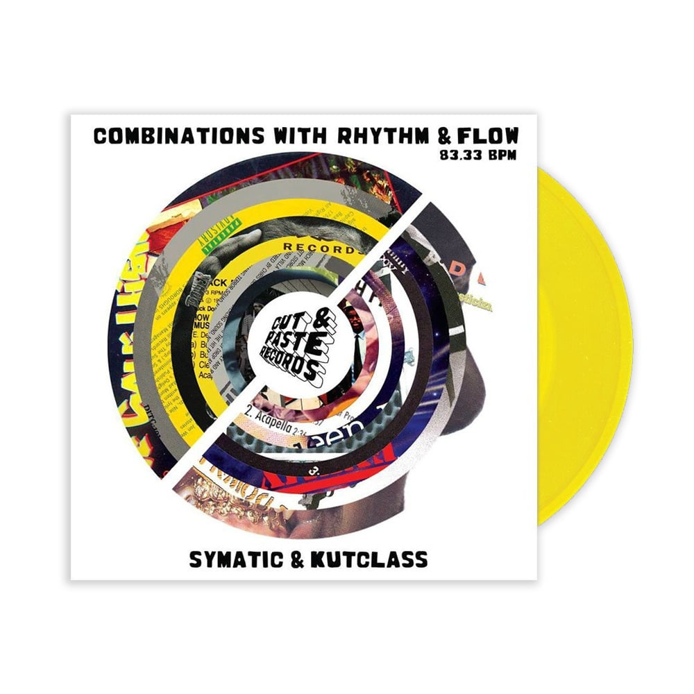 Image of CUT & PASTE - Combinations With Rhythm And Flow (YELLOW 7" SCRATCH RECORD)
