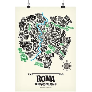 Image of ROMA - Typographic Map