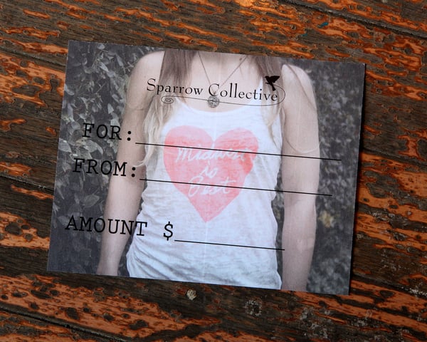Image of Gift Certificate for Sparrow Collective