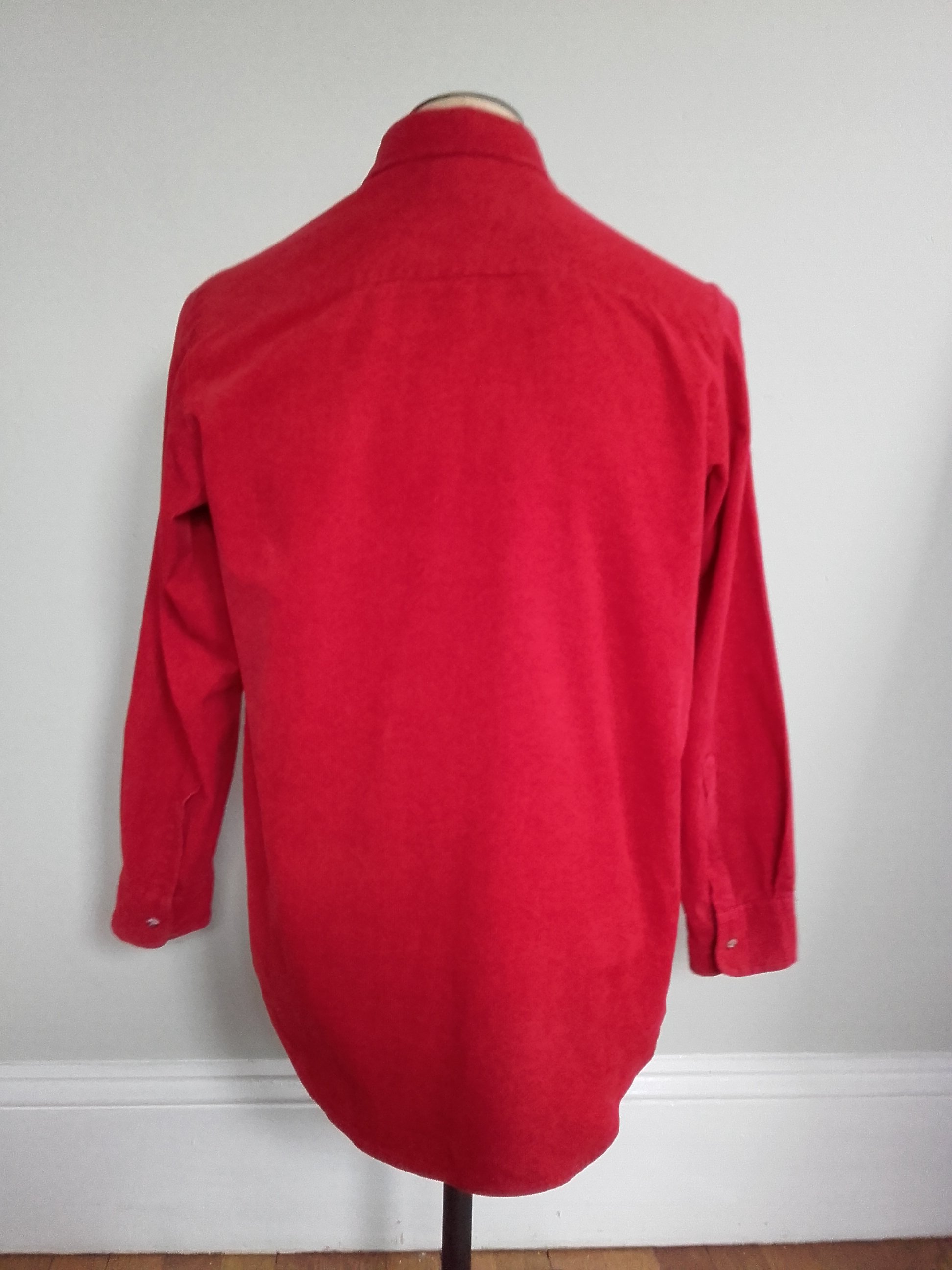 red corduroy overshirt