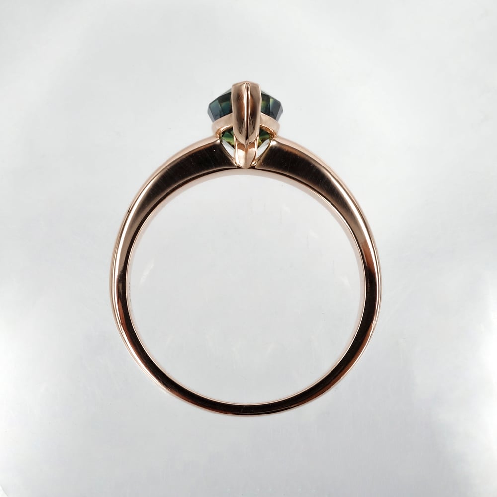 Image of 18ct Rose Gold and parti Sapphire engagement ring 