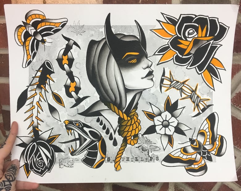 Image of [Raffle Ticket] Original Flash Painting by Gianna Phillips (11x14)