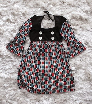 Image of Bell-Sleeve Babydoll Dress