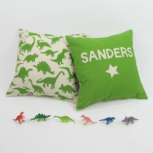 Image of Personalised Dinosaur Cushion