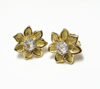 Image 1 of Fleur White Rose Cut Diamond Earring 
