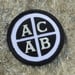 Image of Embroidered ACAB Iron On Patch