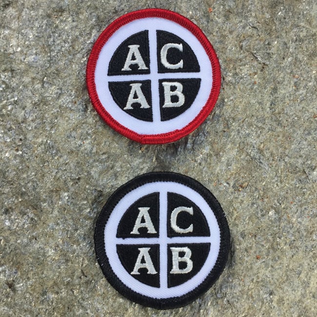 Image of Embroidered ACAB Iron On Patch