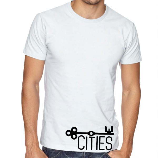 Image of Cities unisex logo white T-Shirt