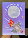 To the Moon card