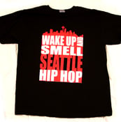 Image of Black and Red Wake Up Tee