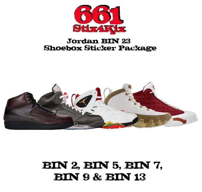 Air Jordan Bin23 Shoebox Sticker Package