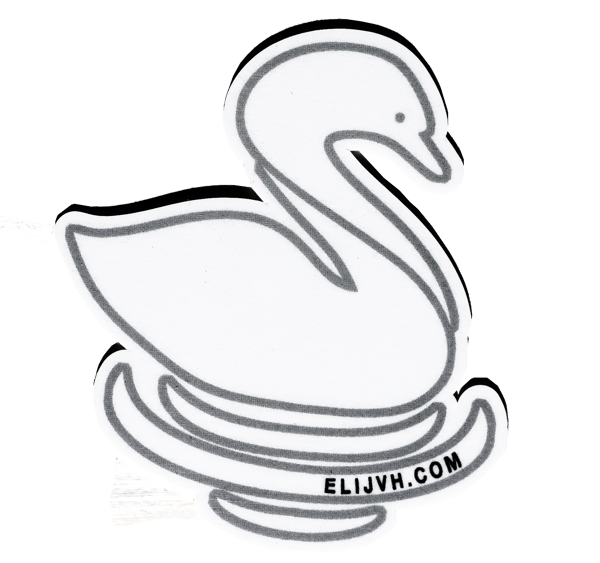 Image of Swan Sticker White